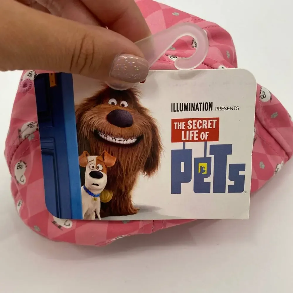 Secret Life Of Pets Girls Baseball Cap Snapback Hat Adjustable Pink Gray Kid NEW